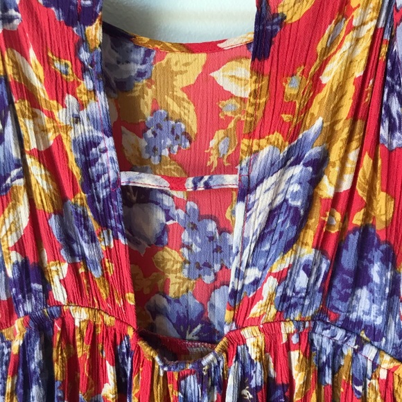 Band of Gypsies Pink Floral Print Dress Small - Picture 6 of 8